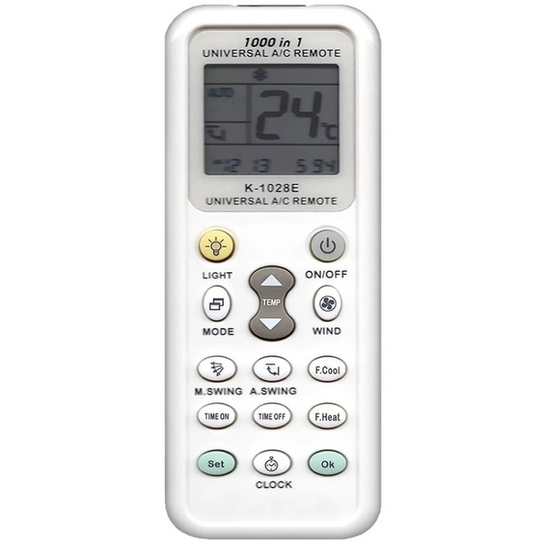 Air Conditioner Universal Remote, Supports 1,000s of Common Models, Equipped with Auto- Search Function, 520012 K-1028E