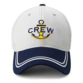 Captain Hat & First Mate | Matching Skipper Boating Baseball Caps | Nautical Marine Sailor Navy Hats (Crew)