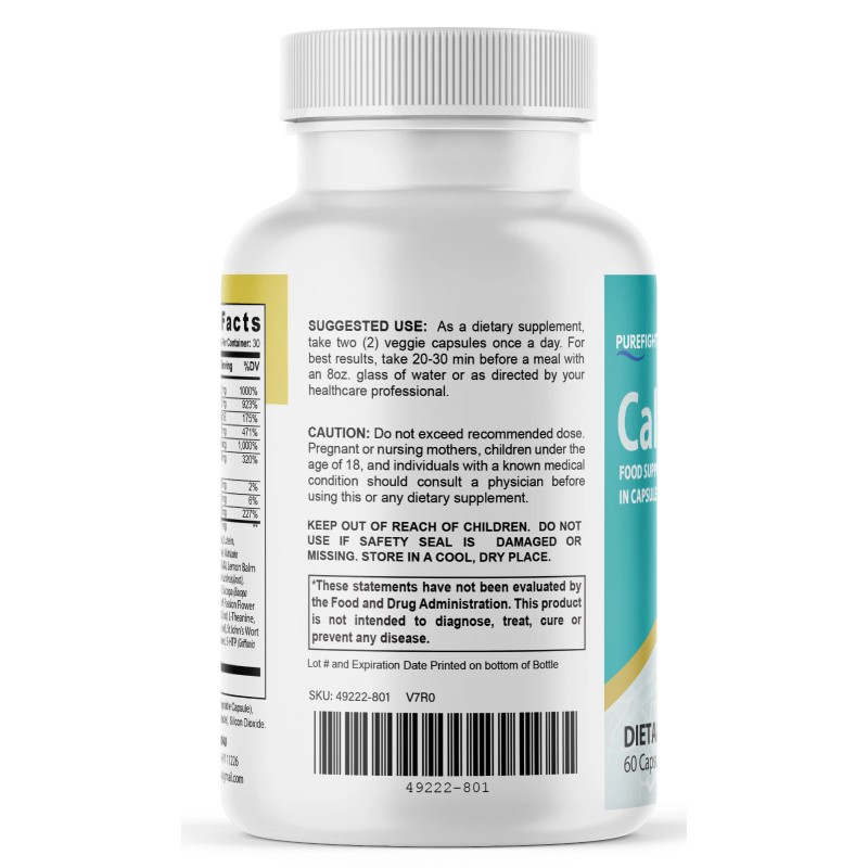 PUREFIGH4U CalmPro5, Nerve Calming Support Capsules Supplement, Calm Pro 5