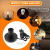 HUAREW Polished Metal Desktop Lamp Base, E26 E27 Screw Light