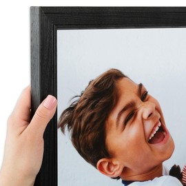 ArtToFrames 12x16 Inch Black Picture Frame, This 1.125" Custom Wood Poster Frame is Black Stain on Maple, for Your Art or Photos - Comes with Regular Glass, WOM0066-80209-YBLK-12x16