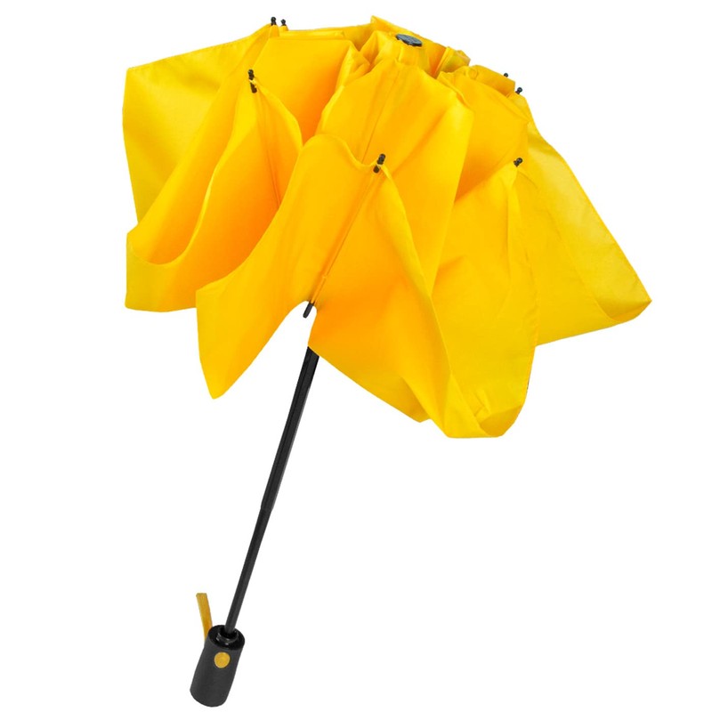 iX-brella Reverse Reverse Opening Fiberglass Pocket Umbrella with Coloured Spokes,