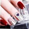 WOONEKY 8sheets Charming Heart Shaped Nail Decals Manicure Stickers for