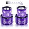 Vacuum Filters for Dyson V10/V12, 2-Pack Washable