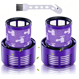 Vacuum Filters for Dyson V10/V12, 2-Pack Washable