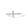 PAVOI 14K Gold Plated CZ Cross Ring | Eternity Promise