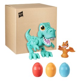 Hasbro Play-Doh F1504FF2 T-Rex Dino Crew Gluttonous Tyrannosaurus, Toy for Children from 3 Years with Fun Dinosaur Sounds and 3 Play-Doh Eggs of 70 g, Single, Multi colour, Medium