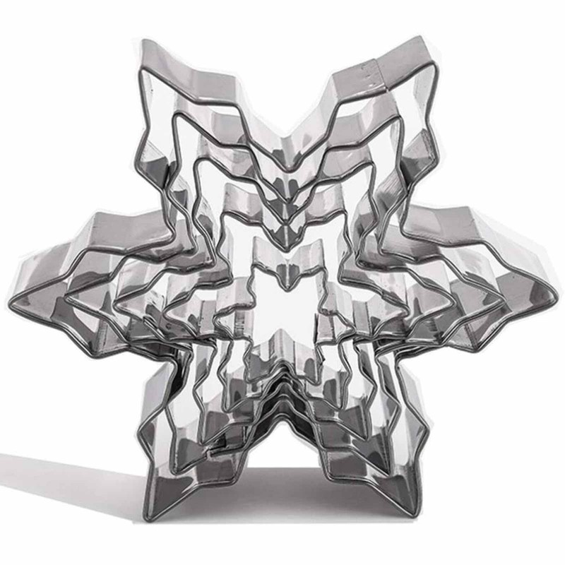 Winter Snowflake Cookie Cutter Set - 5 Piece - Stainless