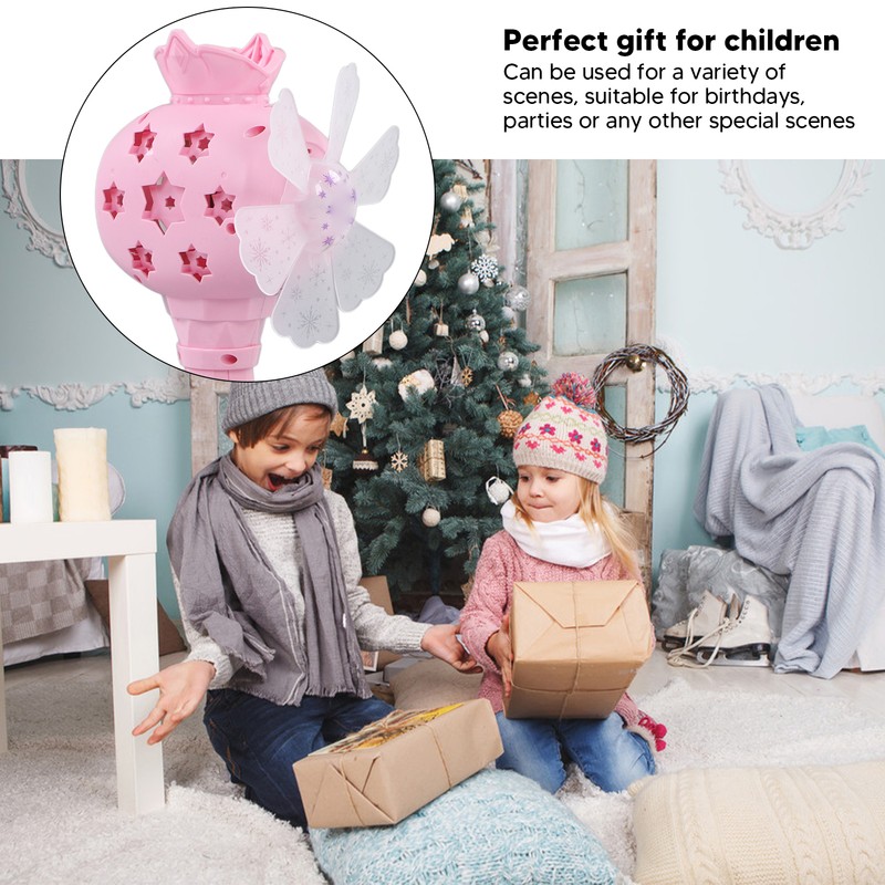 Musical Light Up Bubble Blower Innovative Hexagram Shape Princess Electric
