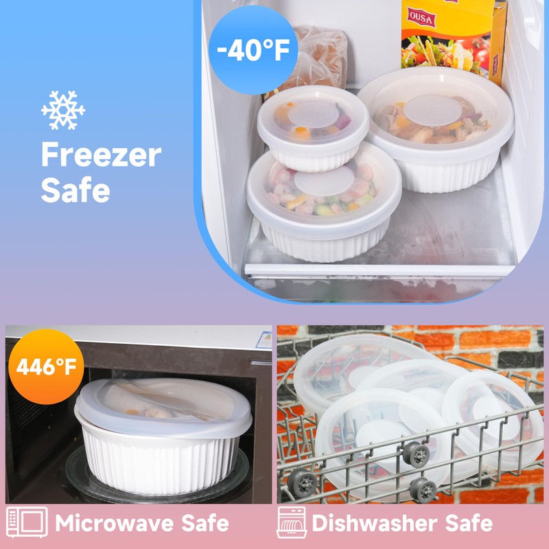 Purekra Silicone Lids for Corningware 1.5 Quart Round Dish, 1