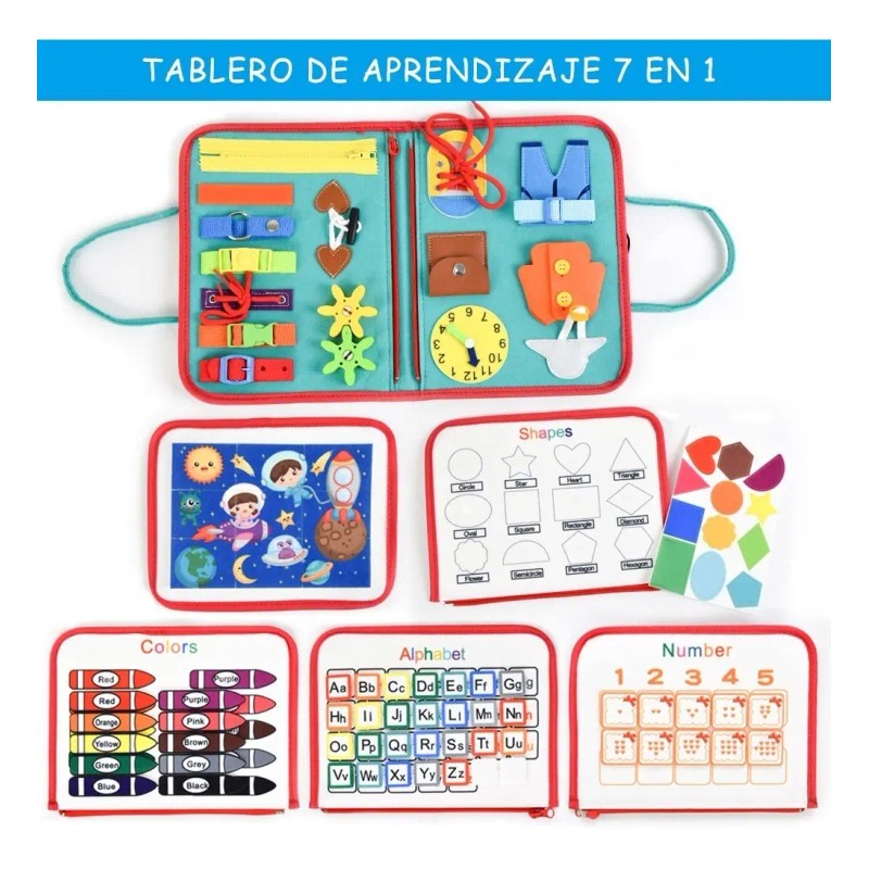 Juguete Tablero Montessori Sensorial Para Niños De Dos Años