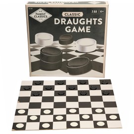 A to Z Family Classics Traditional Draughts Board Game, 2 Players, Ages 6+