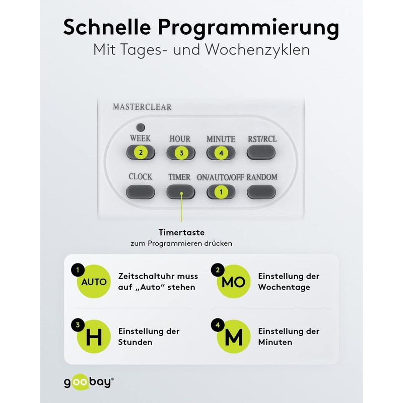 Goobay Digital Timer with Precise and Comfortable Control