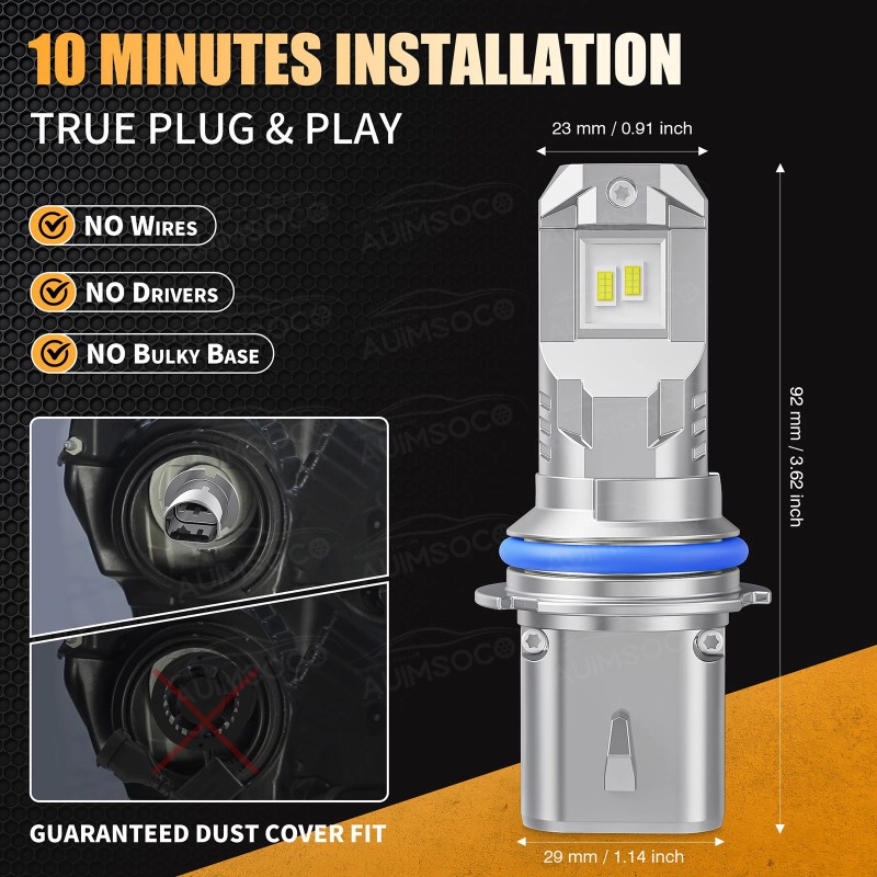 AUIMSOCO For 1991-1996 Buick Roadmaster 6000K LED Headlight Bulbs Kit