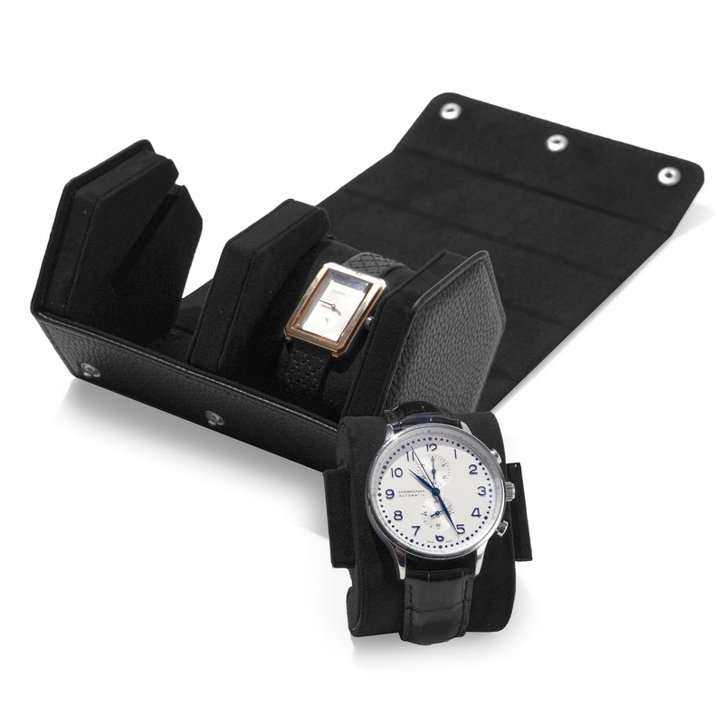 Oirlv B01901 Watch Case, 2 Pieces, PU Leather, Mini, Portable,