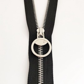 1 Pcs Zipper Pull Replacement, Detachable Metal Zipper Puller Zip Slider Extender Handle Mend Fixer for Suitcase Luggage Backpack Jacket Sewing Supplies (Gray)