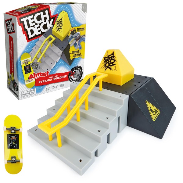 Tech Deck, Pyramid Shredder, X-Connect Park Creator, Customisable and Buildable Ramp Set with Exclusive Fingerboard, Kids’ Toy for Ages 6 and up