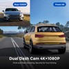 Dash Camera, 4K 170° Front 4K Camera and 140° Rear