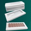 GoGoPak 50 Boxes - Chocolate Bar Box White with Clear