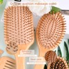 Dokpav Kit De Cepillo y Peine Bambu, 6pcs Peine De