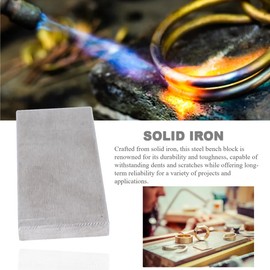 BONKZEBU Iron Jewelry Bench Block, Professional Metal Stamping Block, Anvil Jewelers Tool, Bench Block for Jewelry Making