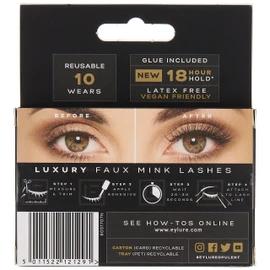 Eylure luxe faux mink lashes, opulent