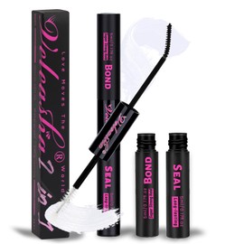 Veleasha Lash Bond and Seal Lash Clusters Glue Waterproof Eyelash Cluster Glue Long Lasting for DIY Lash Extensions Super Strong Hold 72 Hours at Home (10ml,White)