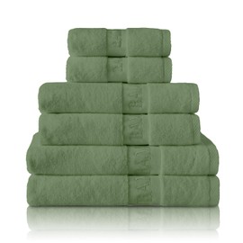 GC GAVENO CAVAILIA Large Bath Towel Bamboo Towels 2 Pack (70x120cm) - Highly Absorbent Quick Dry Towels (40% Cotton, 60% Bamboo) - Washable Bathroom Towel Green - 500 GSM