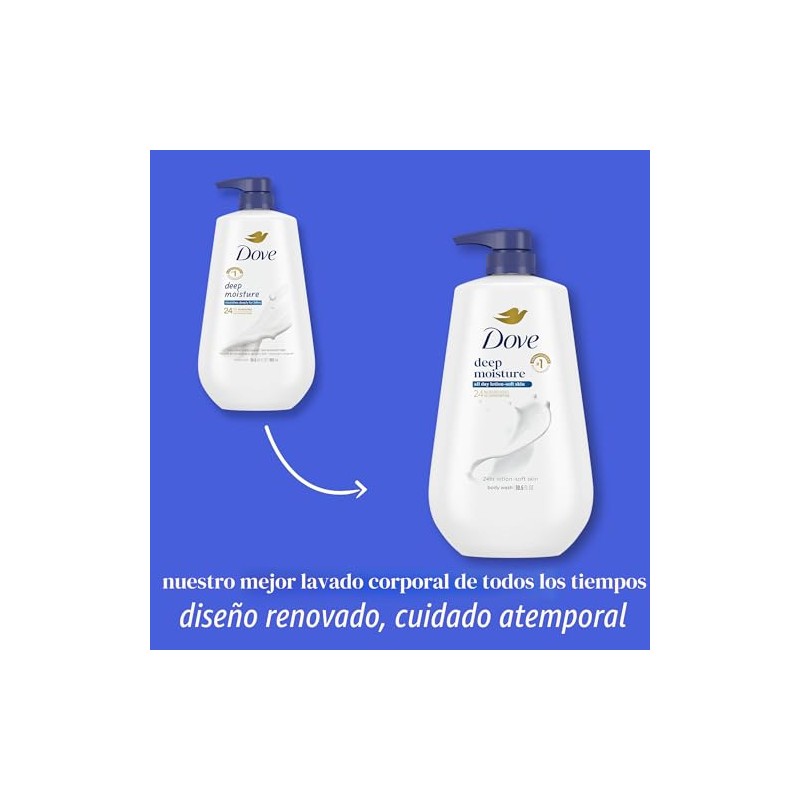 Dove Body Wash Pump, humectación profunda, 34 oz