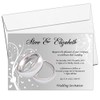10 Personalised Silver Rings Wedding Invitations Invites N44 Day or
