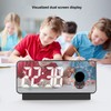 Digital Alarm Clock Dual Display Adjustable Brightness Large Display LED