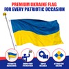 Ukraine Flag 4ft x 6ft Sewn Oxford Polyester