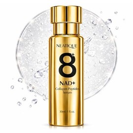 NAD+ - Suero potenciador de péptidos, suero facial reafirmante de 7 péptidos con niacinamida y ácido hialurónico, suero hidratante para líneas finas, 