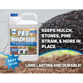 Pro Mulch Glue - Ready to Use Gallon (128oz) - Glues & Locks Mulch, Pine Straw, Dust & Dirt - Professional Grade Landscape Glue