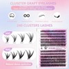 Wabuyao Cluster Lashes, Lash Extension Kit 30D 40D Individual Lashes