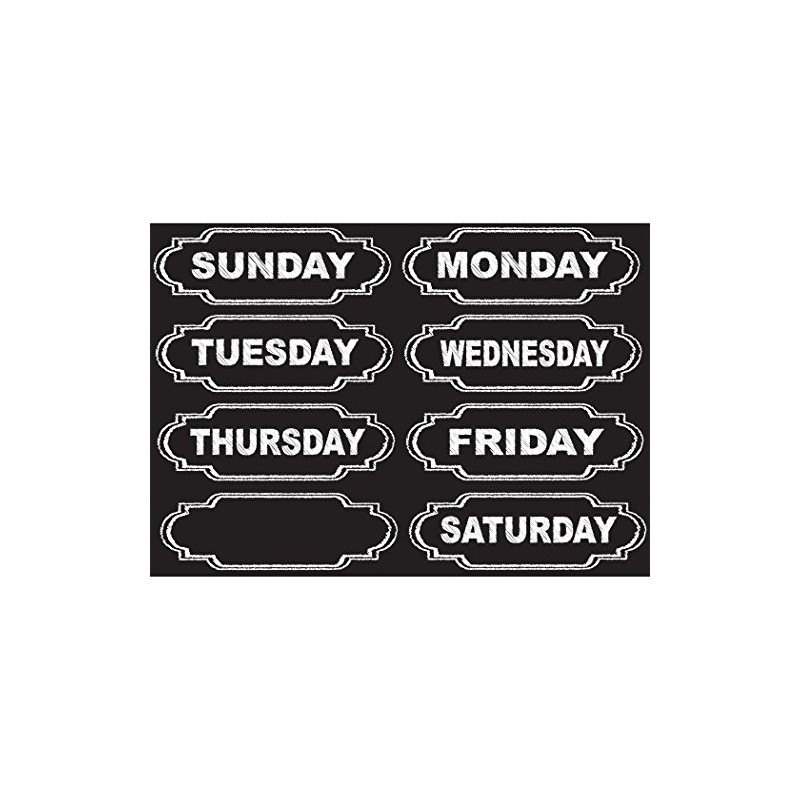 ASHLEY PRODUCTIONS Chalkboard Days of The Week Die-Cut Magnets