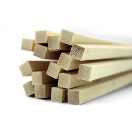 Bamboo Sticks for Craft, 50 Pcs Natural Square Bamboo Wooden Stick for Craft, Extra Long Wood Strips Bamboo Dowel Rods/Doweling Rods, Bamboo Craft Sticks for DIY Crafting Projects, 5 x 5 x 300 mm