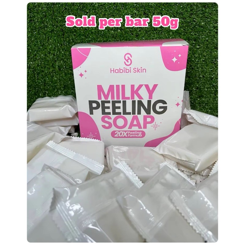 Habibi Brightening Serum + Milky Peeling Soap (50g -4bars)