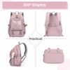 Amythe Girls School Bag, Kids Teens Backpacks with Cute Pendant,