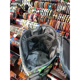 Trendy Circle Lunch Bag Green Plants Shoulder Strap for School Office