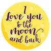 CERDÁ - I Love You To The Moon And Back microfibre round beach towel (1 accessory)