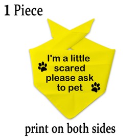 JXGZSO Nervous Anxious Dog Bandana - Ask to Pet, Gear for Nervous Dogs