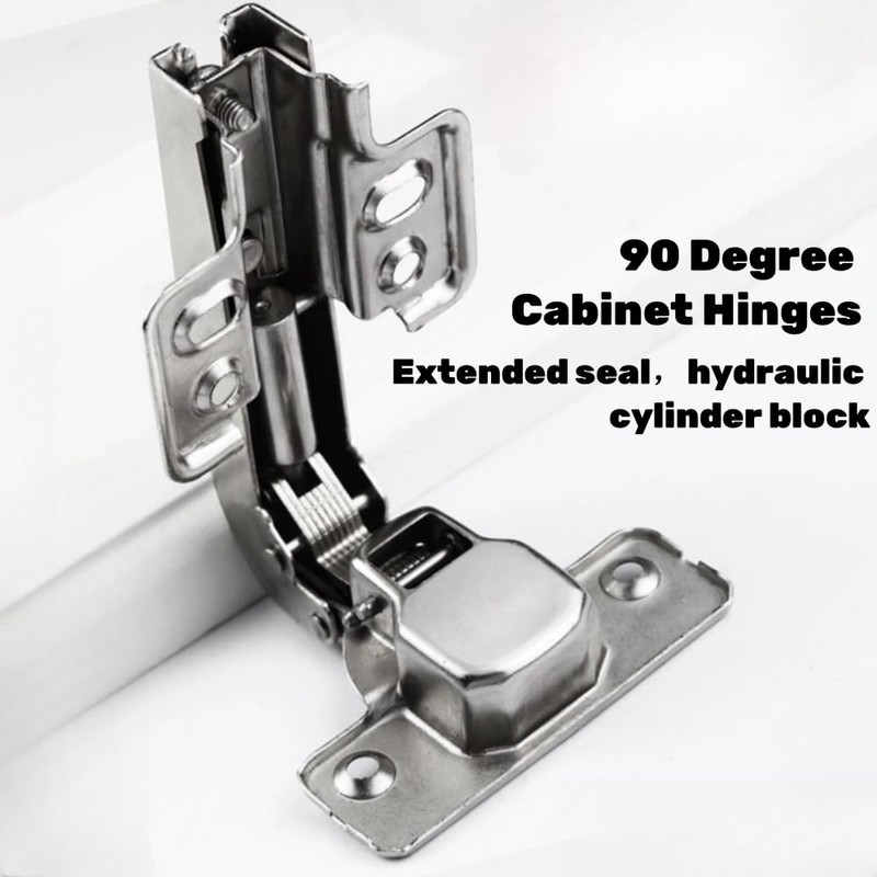 XINHAITC 2 Pack 90 Degree Cabinet Hinges Soft Close Folden