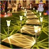 DenicMic Solar Lights Outdoor 10 Pack Waterproof Christmas Lights Outdoor