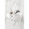 BlissHome Lock 'n Roll Suction Cup Clear Plastic Basket: No-Drill,