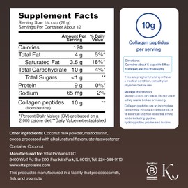 Vital Proteins Collagen Peptides Powder - Mocha Coffee Creamer for Hair, Skin & Nails Support, 11.2 Oz