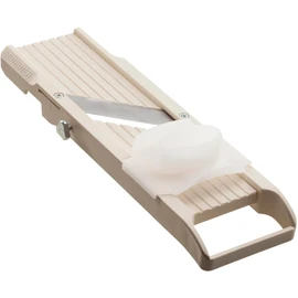 Benriner Mandoline Slicer with 4 Blades, Japanese Stainless Steel, BPA Free, 12.75 x 3.625-Inches, Beige