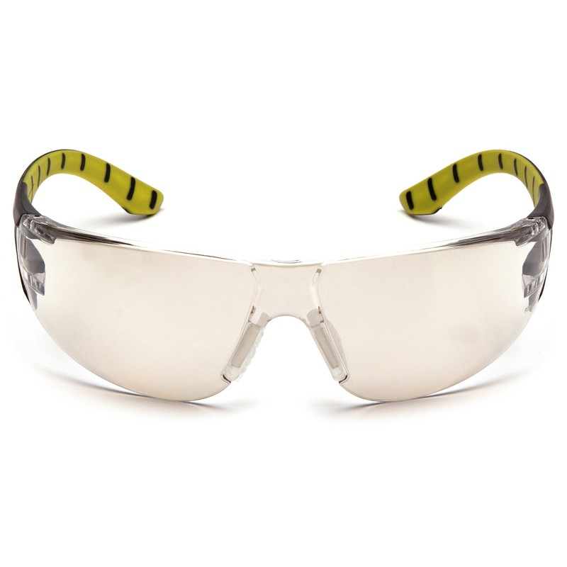Pyramex Endeavor Plus Safety Glass Black/Green Frame Indoor/Outdoor Mirror Lens