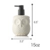 Mathew O Ceramics Owl Shape Soap Dispenser Soap Bottle Lotion