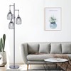 Nintiue Dimmable Floor Lamp, 3 x 800LM LED Edison Bulbs